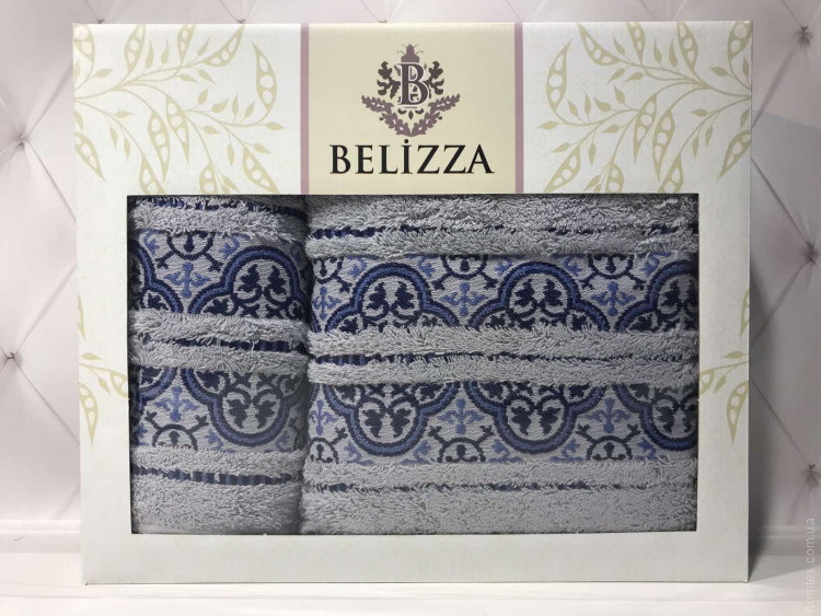 Набор махровых полотенец Belizza из 2 штук 50x90 см+70x140 см, модель 37