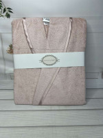 Халат махровий бамбуковий Tivolyo Home Adele пудровий