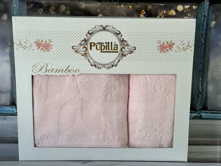 Набор махровых полотенец Pupilla из 2-х штук 50х90 см + 70х140 см Модель 32