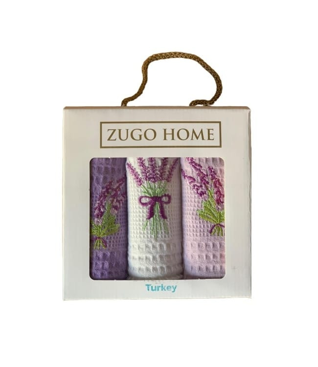 Набор кухонных полотенец Zugo Home Lavender V1 30x50 см. 3 шт