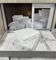 Постільна білизна First Choice Lucas white сатин люкс євро