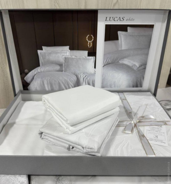 Постільна білизна First Choice Lucas white сатин люкс євро