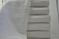 Набор банных махровых полотенец Art of Sultana из 6 штук 70х140 см. , белые для отелей, без бордюра