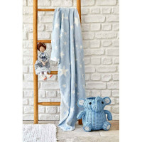 Покрывало Karaca Home Baby star mavi синий 80х120 см