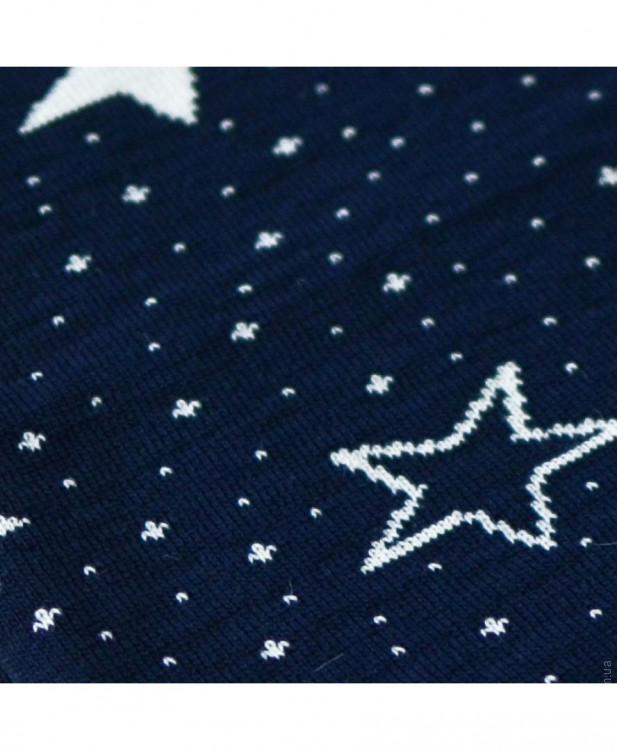 Плед дитячий Прованс Stars синій з білим 80x100 см