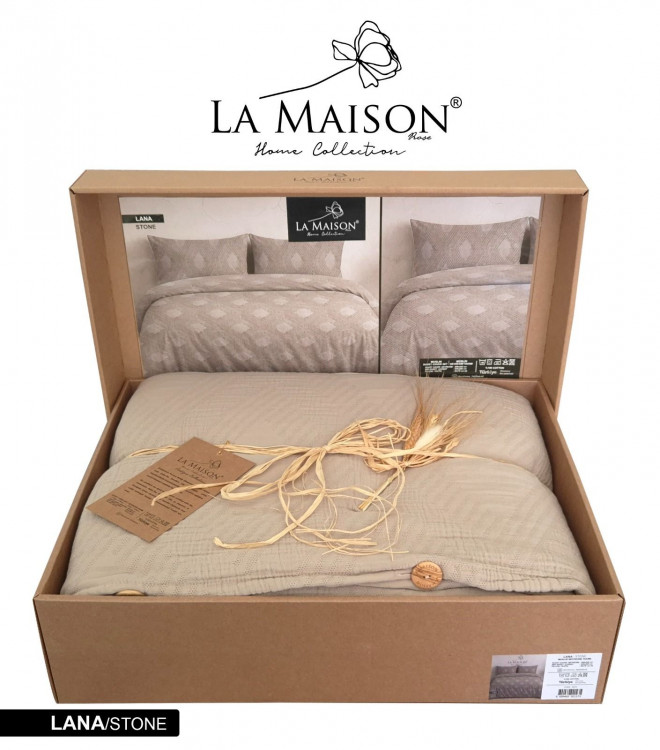 Постельное белье La Maison Lana Stone из муслина евро