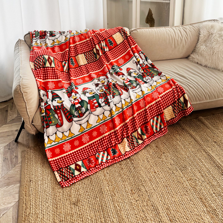 Плед Флісовий Love you Святкові каченята 150х200 см