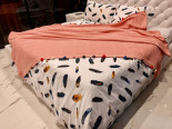 Покрывало - пике Dantela Vita 220x245 см коралловое с помпонами