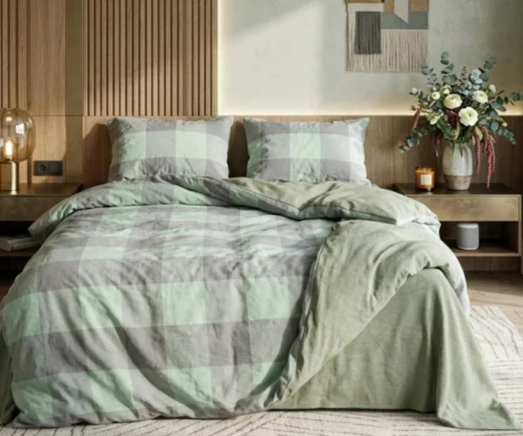 Постельное белье Вилюта вареный хлопок Wash 15 Геометрия евро