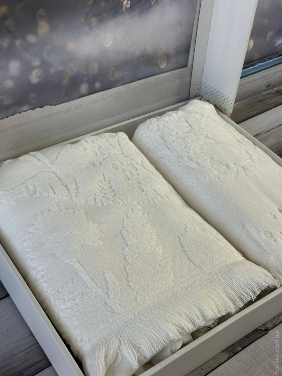 Набор махровых полотенец Pupilla из 2-х штук 50х90 см + 70х140 см Модель 33