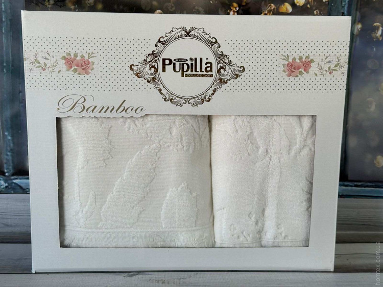 Набор махровых полотенец Pupilla из 2-х штук 50х90 см + 70х140 см Модель 33