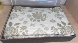 Покрывало жаккардовое с наволочками Moda box Lina 240х260 см оливковое