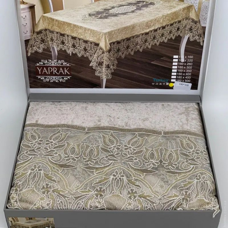 Скатерть Maison Royale YAPRAK KAHVE 180x300 см