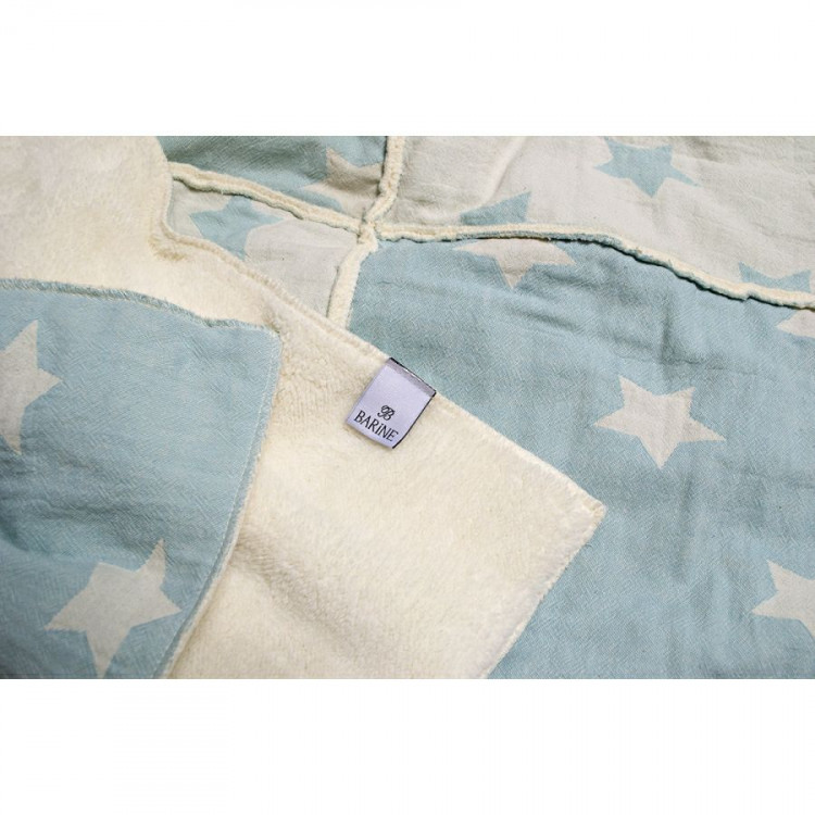 Плед микроплюш Barine Star Patchwork throw mint ментоловый 130x170 см