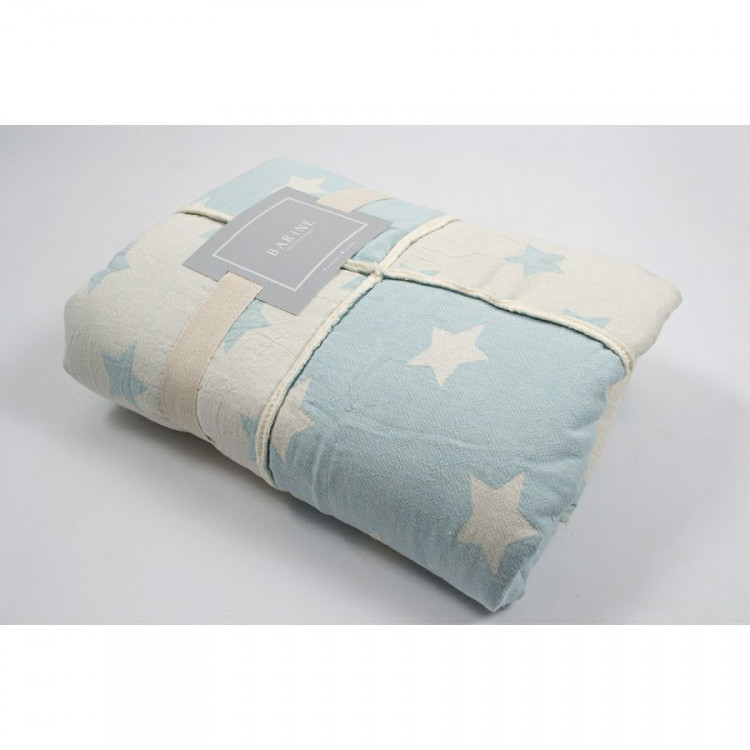 Плед микроплюш Barine Star Patchwork throw mint ментоловый 130x170 см