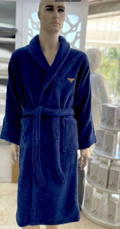 Халат махровий мікрокоттон Maison Dor Valentin синій