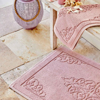 Набор ковриков для ванной Karaca Home Milly pudra 50x60 см + 60x100 см