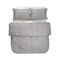 Постельное белье Lotus Home Premium Percale Stripe антрацит евро