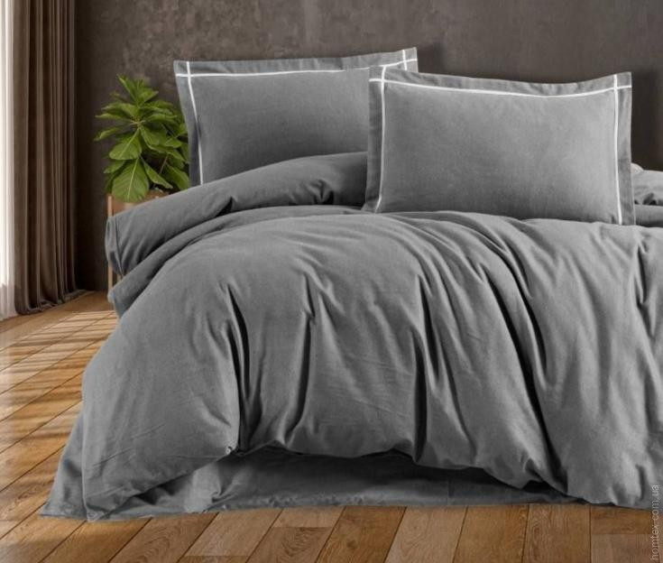 Постільна білизна First Choice Фланель Soprano Grey євро