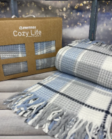 Плед хлопковый Merinos Cozy Life 180x220 см, модель 12