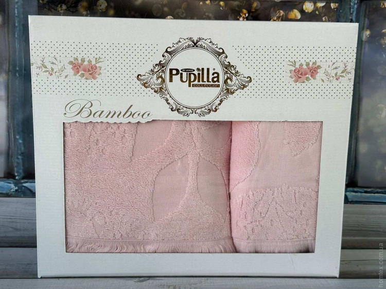 Набор махровых полотенец Pupilla из 2-х штук 50х90 см + 70х140 см Модель 34