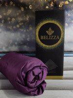 Простирадло на резинці Belizza фіолетове 100х200 см + 30 см з наволочкою 50х70 см