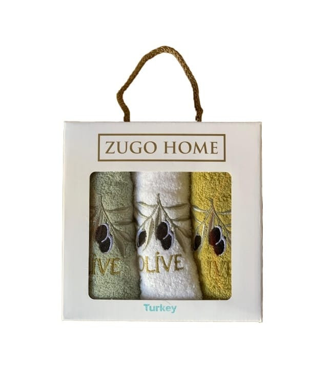 Набор кухонных полотенец Zugo Home Olive V1 30x50 см. 3 шт