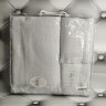 Набор махровых полотенец Pupilla из 3-х шт (40x60 см + 50x90 см + 70x140 см) вафля - махра, модель 5