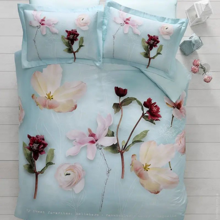Постельное белье Tivolyo Home FLORIS евро