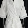 Вафельний халат жіночий Maison D'or Rochelle білий Вафельний халат жіночий Maison D'or Rochelle білий
