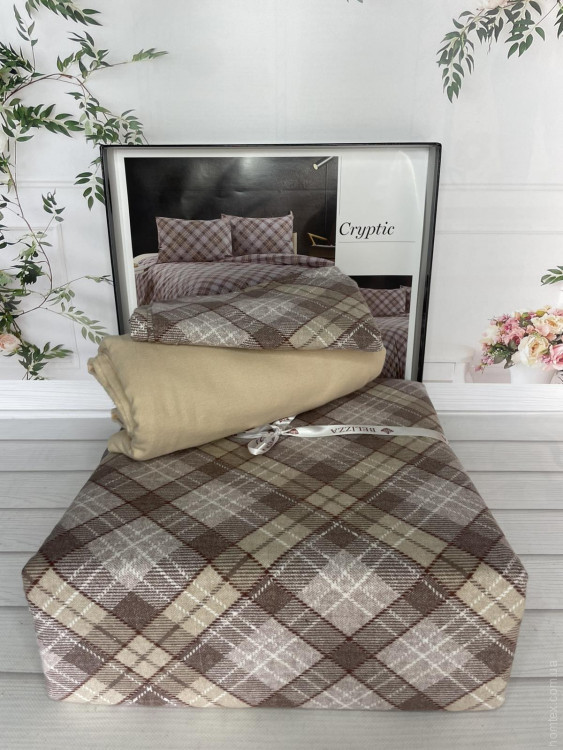 Постільна білизна Belizza Фланель Cryptic полуторний