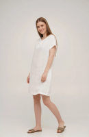 Сукня лляна коротка SoundSleep Linen біла (розмір XXL)