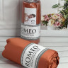 Простирадло сатинова Romeo Home 180x200+30 см з наволочками цегляне