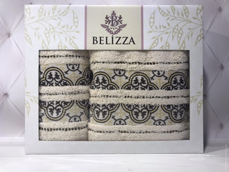 Набор махровых полотенец Belizza из 2 штук 50x90 см+70x140 см, модель 40