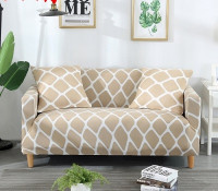 Чехол на двухместный диван HomyTex принт Ретро бежевый Чехол на двухместный диван HomyTex принт Ретро бежевый