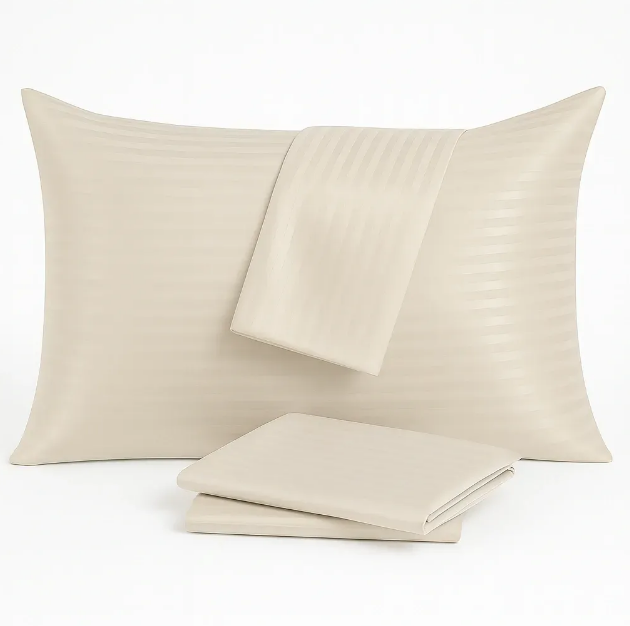 Наволочка U-tek Home Сатин Boston Ivory Beige Stripe 40х60 см Наволочка U-tek Home Сатин Boston Ivory Beige Stripe 50х70 см