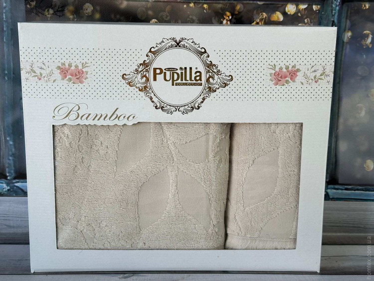 Набор махровых полотенец Pupilla из 2-х штук 50х90 см + 70х140 см Модель 35