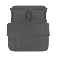 Постельное белье Lotus Home сатин Dakota Modern антрацит евро