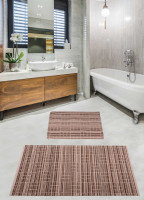 Набор ковриков для ванной комнаты Diva Parca Grey Beige 60x100+50x60 см