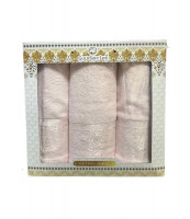 Набор полотенец Gold Soft Life Hindistan из 3 шт. 50х90 см и 70х140 см розовый