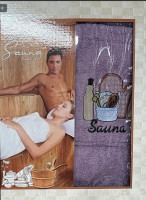 Женский набор для сауны Sauna Set (юбка на липучке + чалма), модель 3
