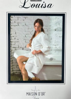 Халат вафельний жіночий Maison D'or Louisa молочний Халат вафельний жіночий Maison D'or Louisa молочний