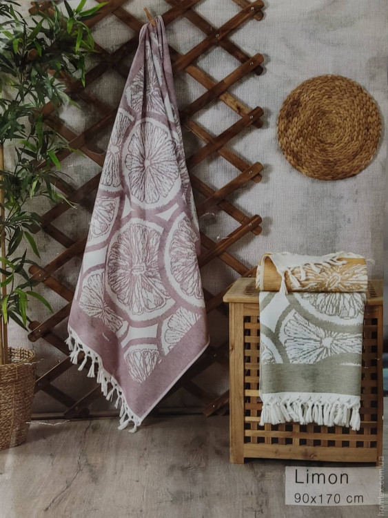 Пляжное полотенце Pupilla Limon Peshtemal 90x170 см, модель 2