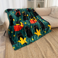 Плед Флісовий Love you Зірки та котики 150х200 см