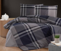 Постельное белье First Choice Фланель Veldor Navy Blue евро