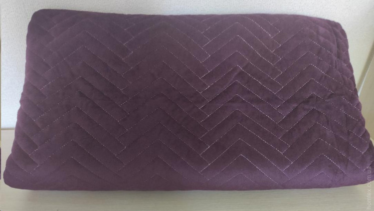 Покрывало велюровое Koloco 200x230 см Зигзаг фиолетовое