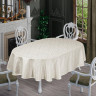 Скатерть овальная тефлоновая Maison Royale Nergis 160x220 см кремовая