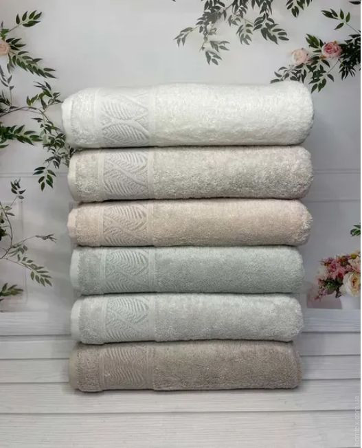 Набор махровых полотенец Pupilla из 6-ти штук 50х90 см, модель 25 Набор махровых полотенец Pupilla из 6-ти штук 50х90 см, модель 25