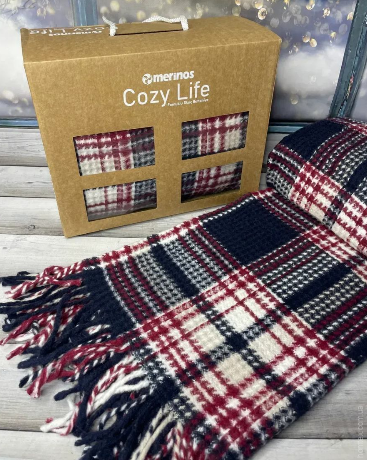 Плед хлопковый Merinos Cozy Life 180x220 см, модель 14