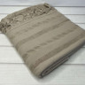 Махровое жаккардовое полотенце с бахромой Tivolyo Home 90x180 см бежевое